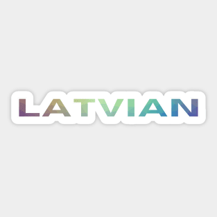 Multicoloured Latvian design Sticker